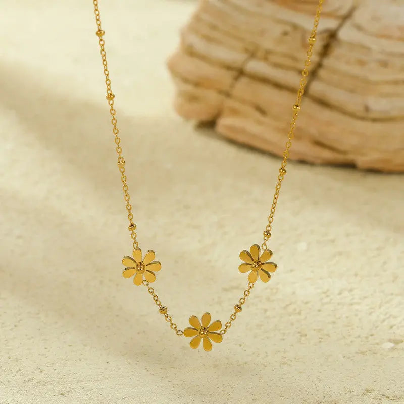 Anti Tarnish Floral Theme Pendant Gold Plated Coruscate Jewels