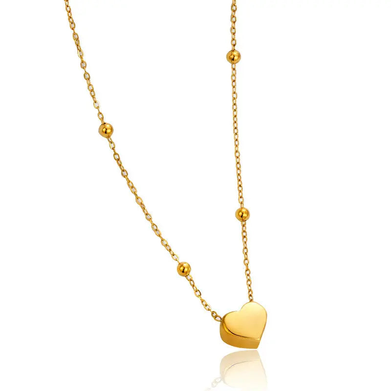 Anti Tarnish Heart Shaped Gold Plated Pendant Coruscate Jewels