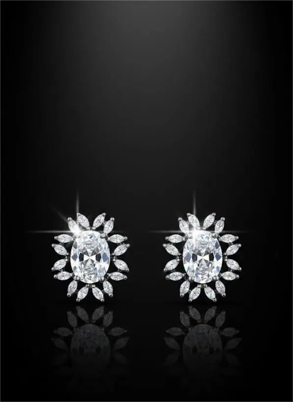 Black Rhodium Polish AD Earrings MoonShine Theme Coruscate Jewels