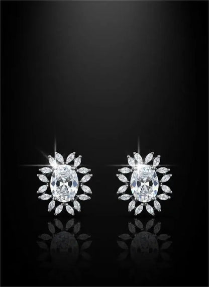 Black Rhodium Polish AD Earrings MoonShine Theme Coruscate Jewels