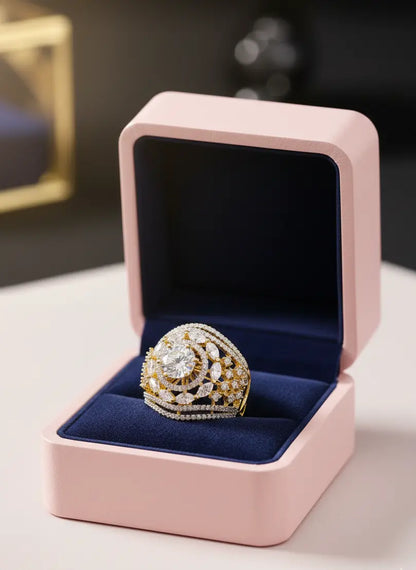 Clear Stone Artificial Finger Ring Coruscate Jewels