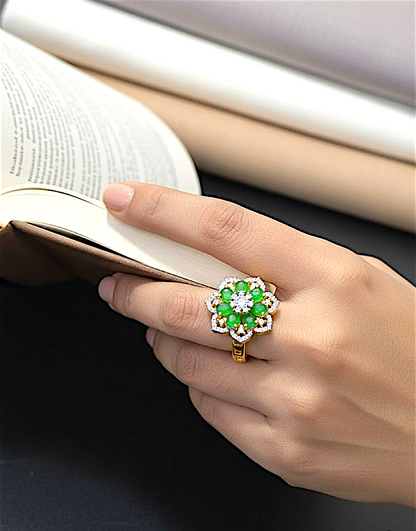 Gardenia Glitz Zirconia Ring