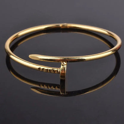 Anti Tarnish Gold Plated Nail Bracelet for Women Coruscate Jewels
