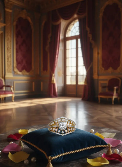 Radiant American Diamond Ring Coruscate Jewels