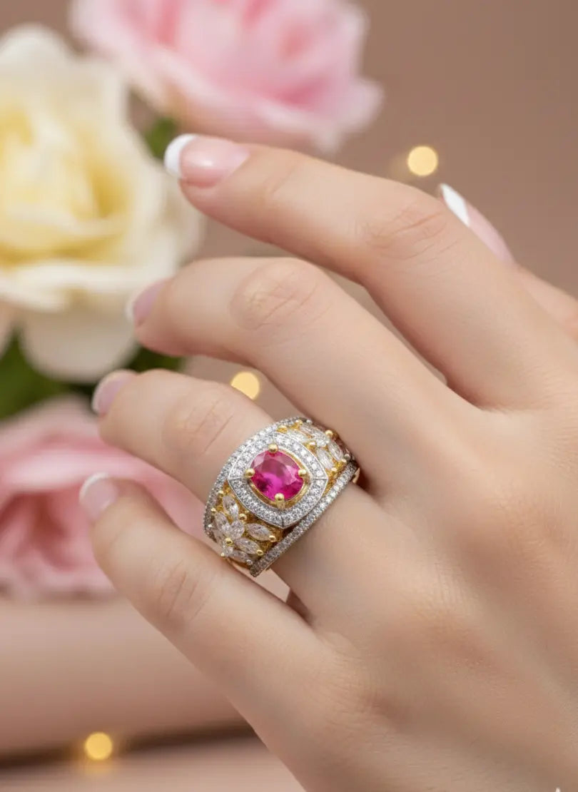 Ruby Radiance Adjustable Ring Coruscate Jewels