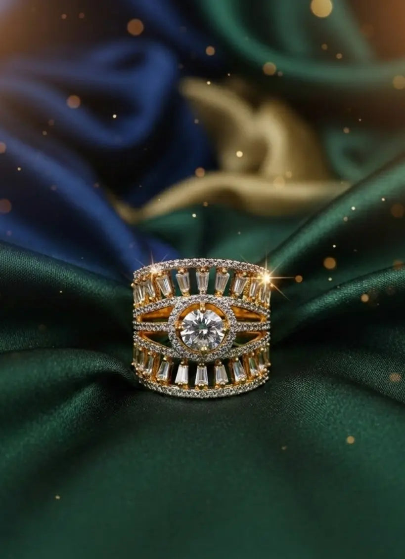 Regal American Diamond Ring Coruscate Jewels