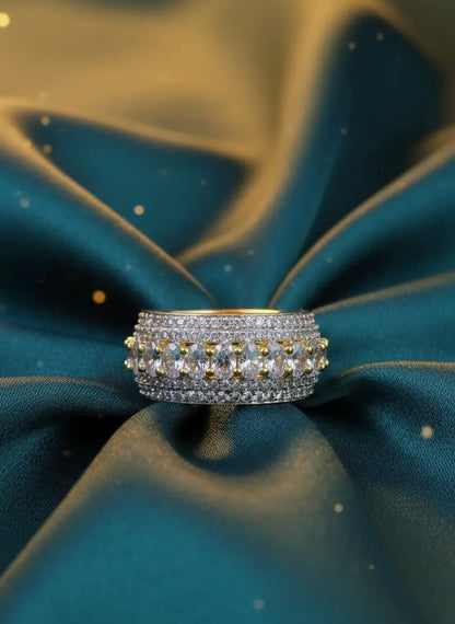Silver Cz Adjustable Ring Coruscate Jewels