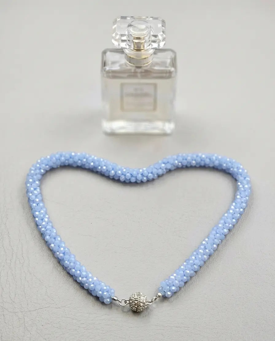 Blue Small Beads Layered Necklace Set Coruscate Jewels