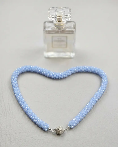 Blue Small Beads Layered Necklace Set Coruscate Jewels