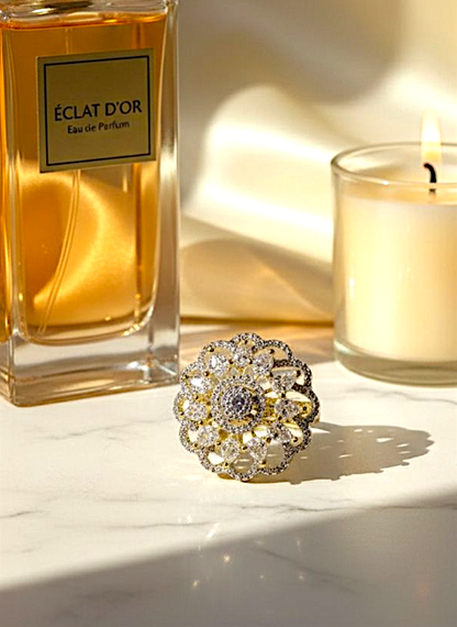 Golden Bloom Floral Ring