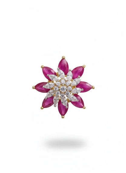 Ruby Bloom Adjustable Ring Coruscate Jewels