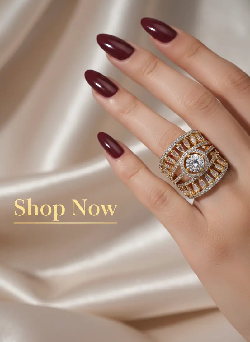 Regal American Diamond Ring Coruscate Jewels