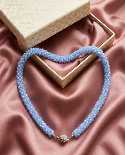 Blue Small Beads Layered Necklace Set Coruscate Jewels