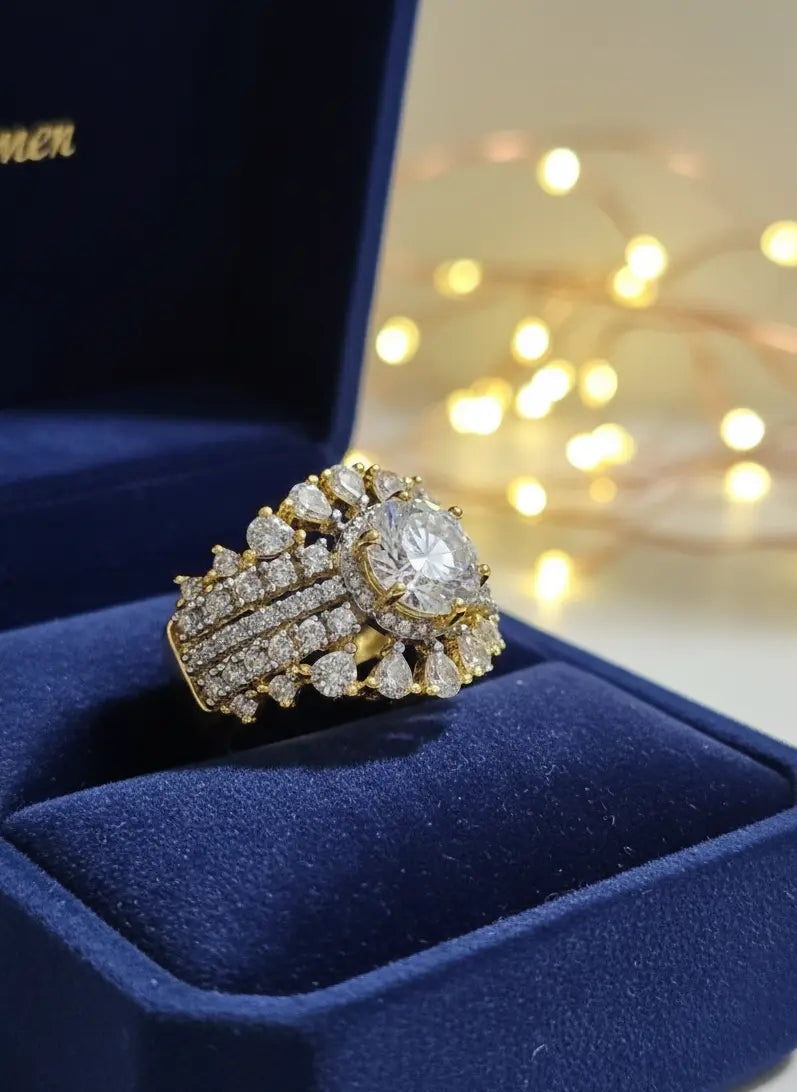 Crystal Artificial Jewellery Ring Coruscate Jewels