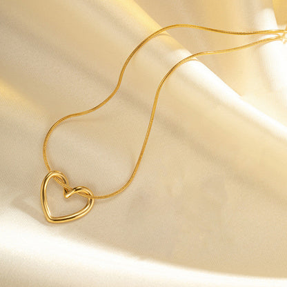 Anti Tarnish Gold Plated Heart Pendant Set