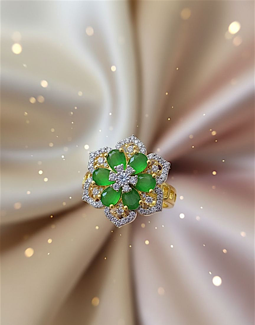 Gardenia Glitz Zirconia Ring