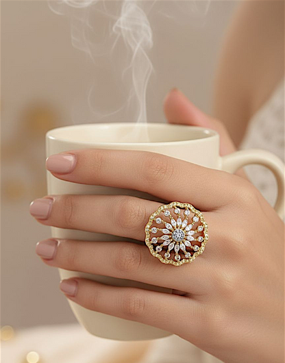Bloom American Diamond Ring