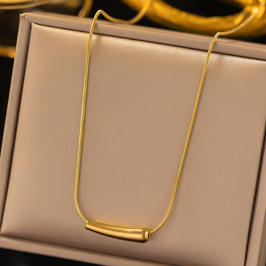 Anti Tarnish Gold-Plated Minimalist Teardrop Necklace