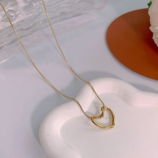 Anti Tarnish Gold Plated Heart Pendant Set