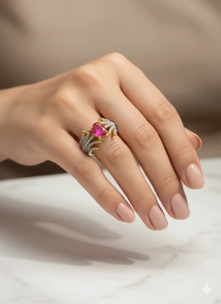 Imperial Ruby Adjustable Ring Coruscate Jewels