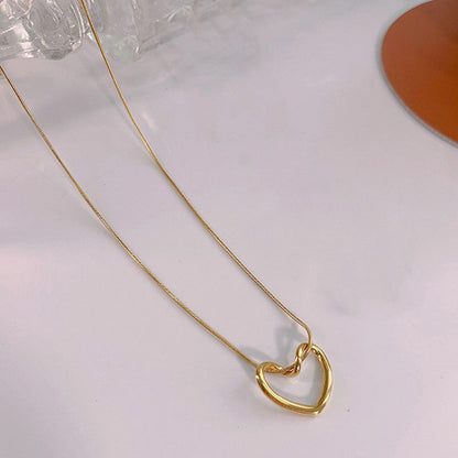 Anti Tarnish Gold Plated Heart Pendant Set