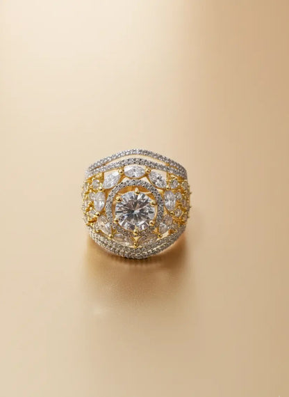 Clear Stone Artificial Finger Ring Coruscate Jewels
