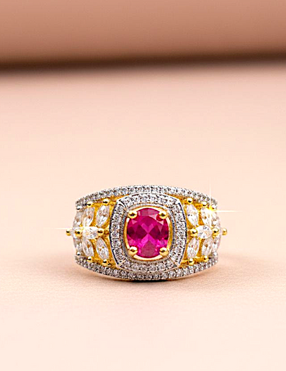 Ruby Radiance Adjustable Ring