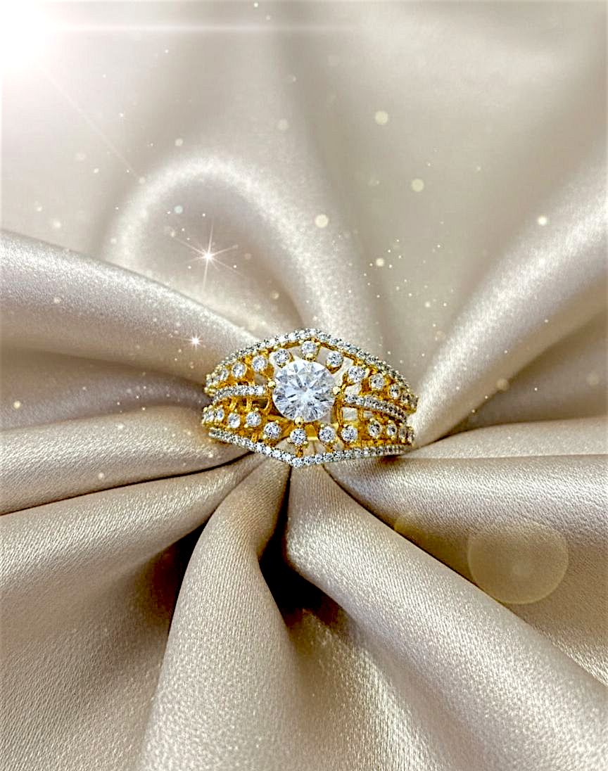 Radiant American Diamond Ring