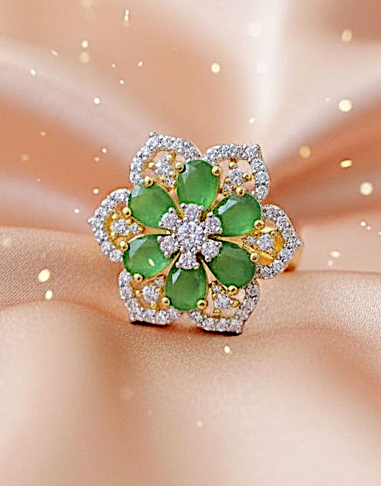 Gardenia Glitz Zirconia Ring