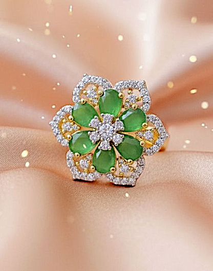 Gardenia Glitz Zirconia Ring