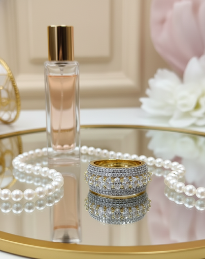 Silver Cz Adjustable Ring