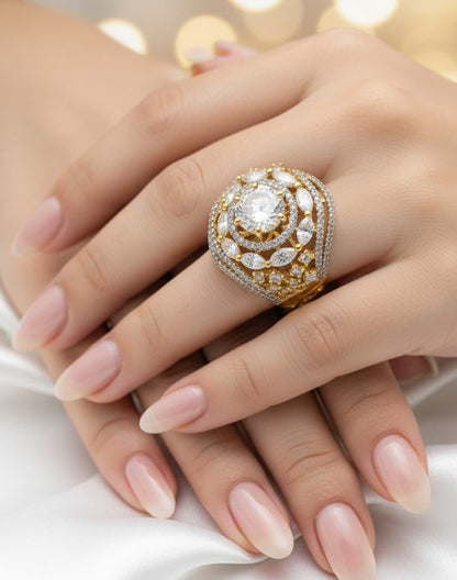 Clear Stone Artificial Finger Ring